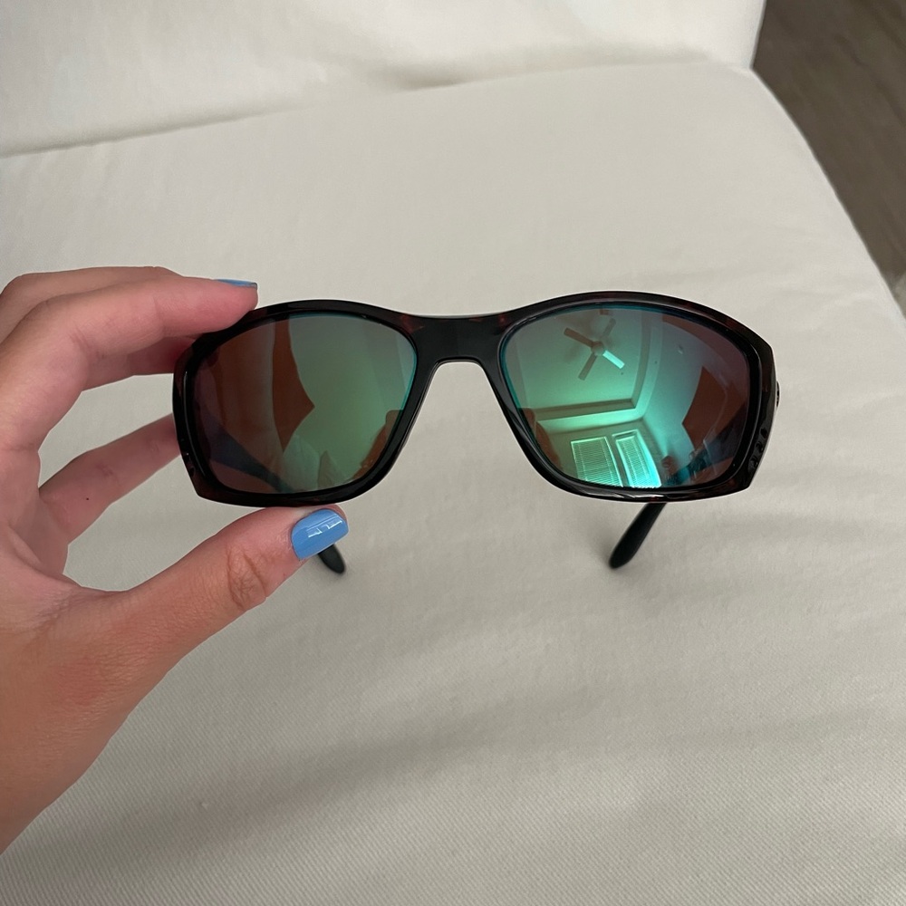 Men’s Costa “Fisch” Tortoise Shell with glass green lenses